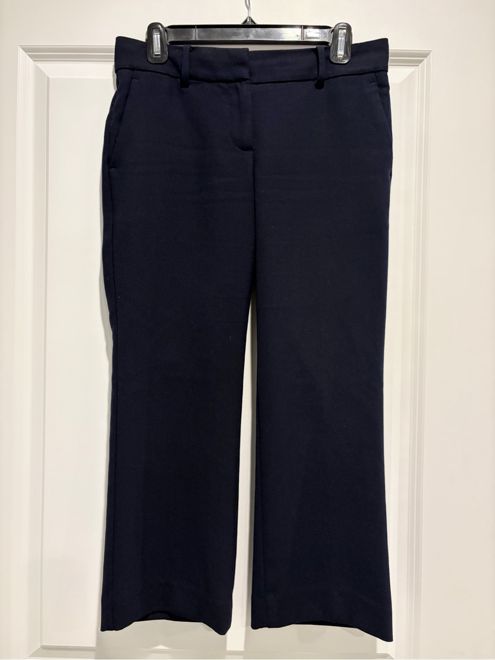 Ann Taylor Navy Wide-Leg Ankle Dress Pants